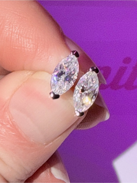 Jewelry - Marquise Moissanite Stud Earrings